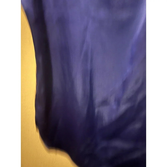 Vintage Christian Dior Women's Royal Blue Embroidered Night Gown Size L/XL - Picture 15 of 16